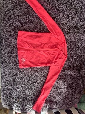 GAP Kids Neon Coral Zip-Front Top